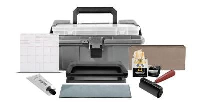 COMPACT FINGER PRINT TAKING KIT CONSIST OF ROLLER, CERAMIC PLATE AND INK TUBE . COMPLETE IN A CARRY BAG